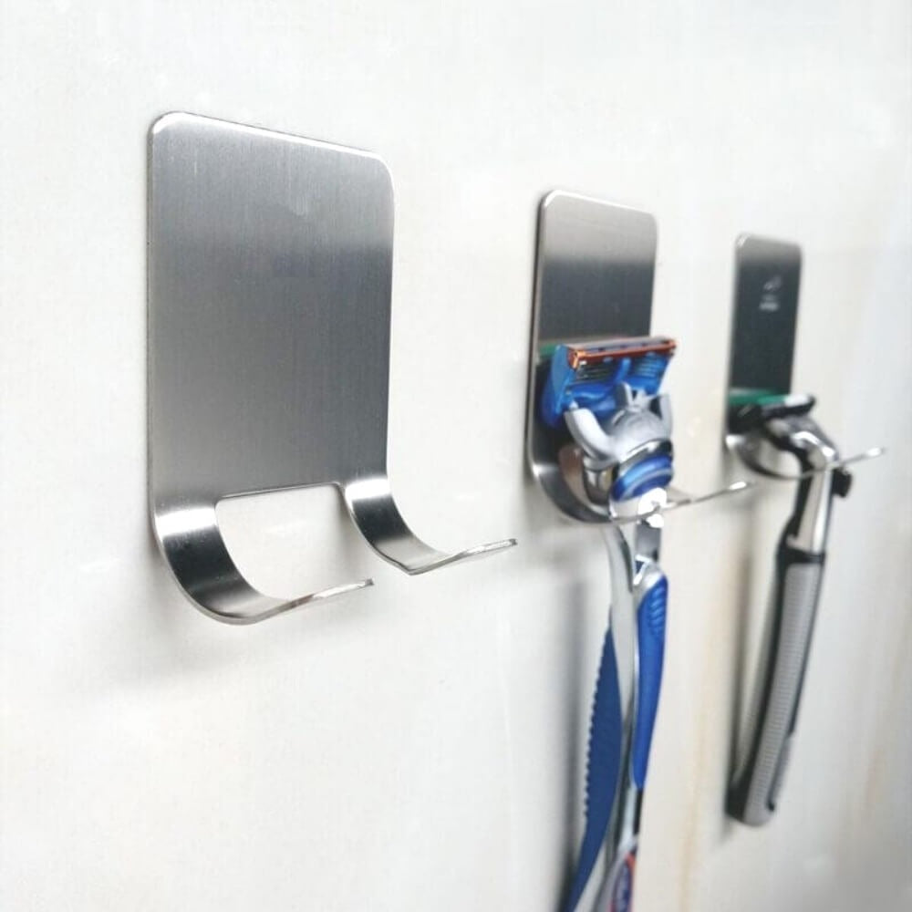 2PC Stainless Steel Self-adhesive Hook