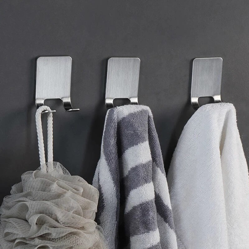 2PC Stainless Steel Self-adhesive Hook